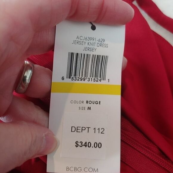 NWT BCBGMaxAzria stunning red gown med - Picture 11 of 13